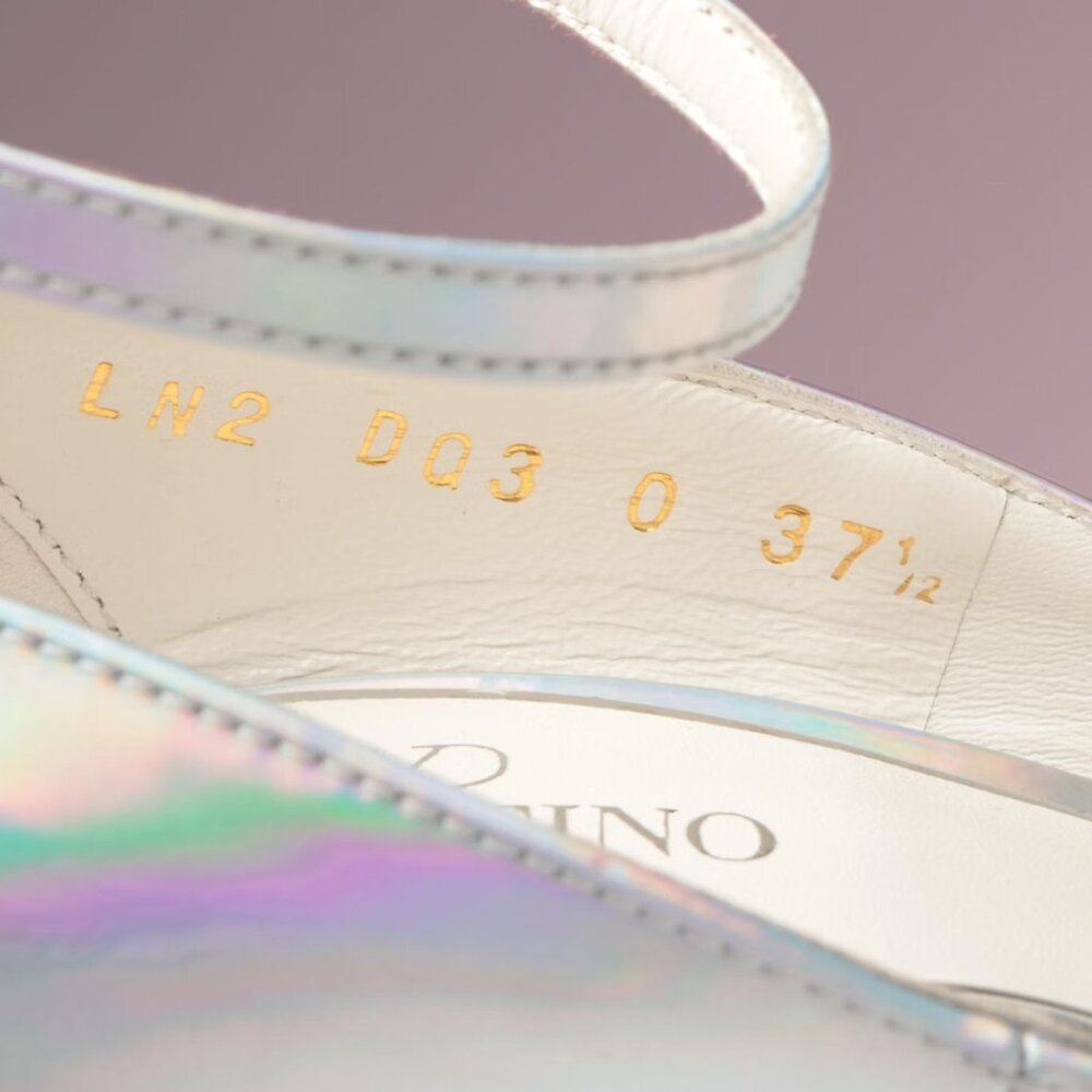 SOLD - Valentino Tan-Go 155 Silver Iridescent Platform Pumps - Picture 8 of 12